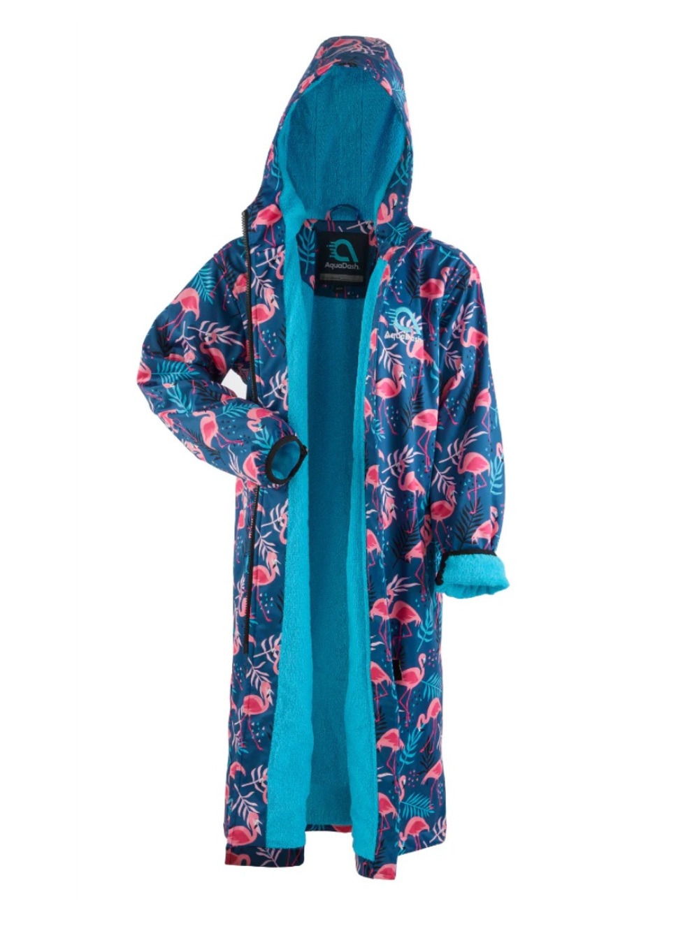 Aquadash Swim Parka in Flamingo and Blue